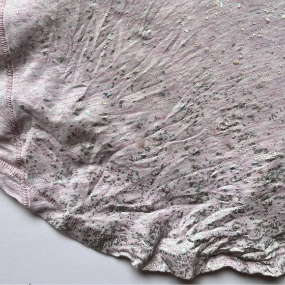 Ivivva Quiet Moments Tank Top Shirt Pink  Heathered Metallic Foil Splatter Sz 10 - Picture 8 of 14